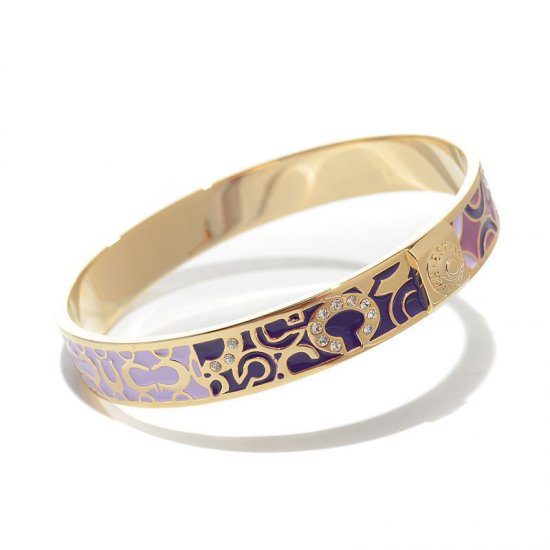 Coach Logo Signature Purple Bracelets CKW - Click Image to Close